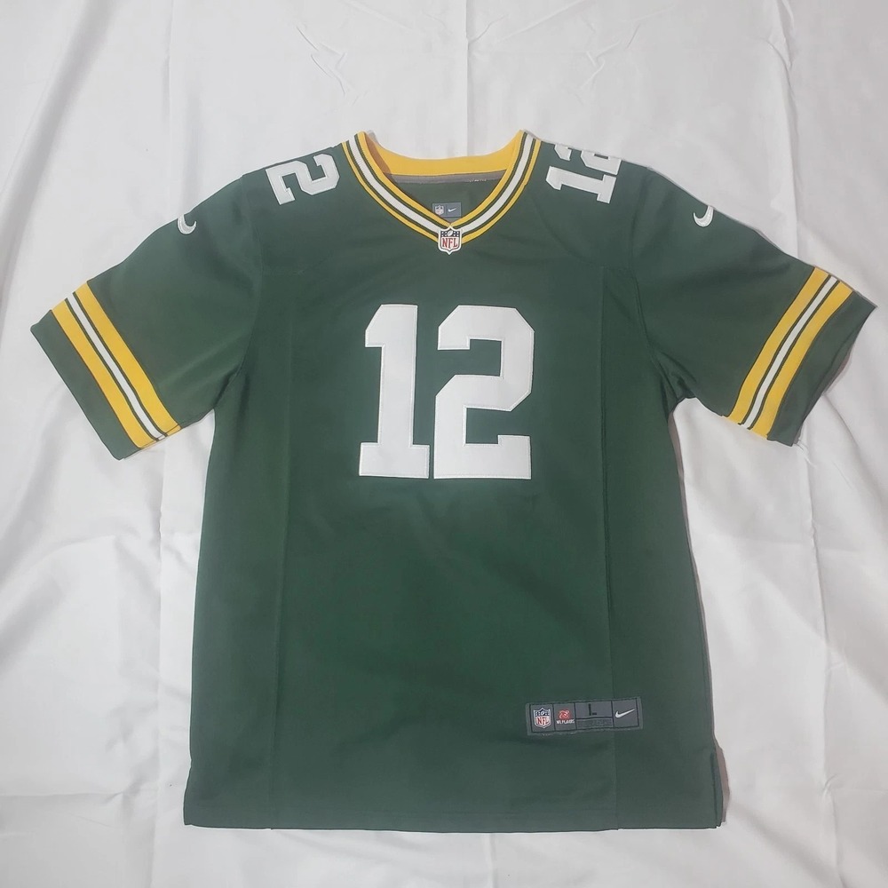 Nike Green Bay Packers Aaron Rodgers #12 Boys Green Jersey Size L (Boys/Teen)